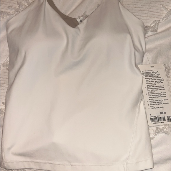 White wunder tank from lulu brand new, tags on! - Picture 2 of 2